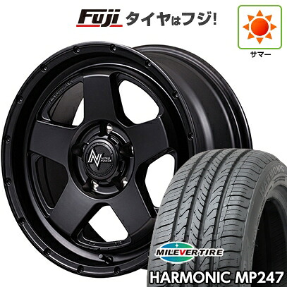 【新品 軽自動車】エブリイワゴン 夏タイヤ ホイール4本セット 165/50R15 ミレバー ハーモニック MP247(限定) MID WHEELS NITRO POWER S5 ベクター 4.5J 15インチ(送料無料)｜フジ スペシャルセレクション