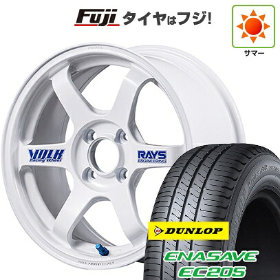 【新品 軽自動車】 夏タイヤ ホイール4本セット 165/50R16 ダンロップ エナセーブ EC205 RAYS レイズ ボルクレーシング TE37 ソニック 30th ステッカーVer 5.5J 16インチ(送料無料)｜フジ スペシャルセレクション
