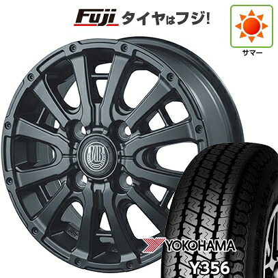 【新品 軽自動車】軽トラ 軽バン 夏タイヤ ホイール4本セット 145/80R12 80/78N ヨコハマ Y356 インターミラノ MUD BAHN XR-600S 4J 12インチ(送料無料)｜フジ スペシャルセレクション