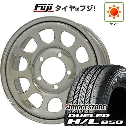 【新品】ジムニー 夏タイヤ ホイール4本セット 175/80R16 ブリヂストン デューラー H/L850 モリタ デイトナズ G2 クローム 5.5J 16インチ(送料無料)|フジ スペシャルセレクション
