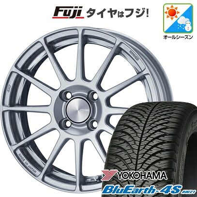 【パンク保証付き】【新品 軽自動車】N-BOX タント スペーシア オールシーズンタイヤ ホイール4本セット 165/55R15 ヨコハマ ブルーアース 4S AW21 オールシーズン ENKEI エンケイ PerformanceLine PF03 5J 15インチ(送料無料)｜フジ スペシャルセレクション