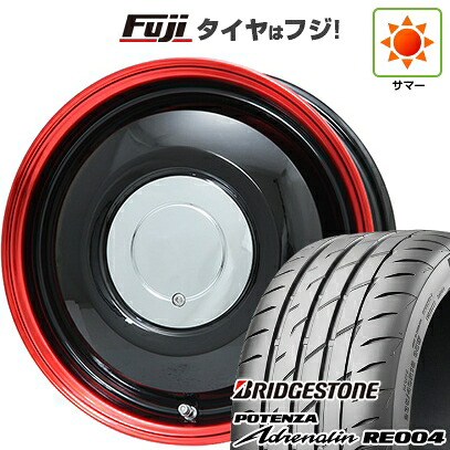 【新品 軽自動車】 夏タイヤ ホイール4本セット 165/55R14 ブリヂストン ポテンザ アドレナリン RE004 WORK ワーク レッドスレッド フジオリジナルカラー 4.5J 14インチ(送料無料)｜フジ スペシャルセレクション
