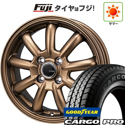 【新品 軽自動車】軽トラ 軽バン 夏タイヤ ホイール4本セット 145/80R12 80/78N グッドイヤー カーゴ プロ(限定) モンツァ JPスタイル バーニー 4J 12インチ(送料無料)|フジ スペシャルセレクション