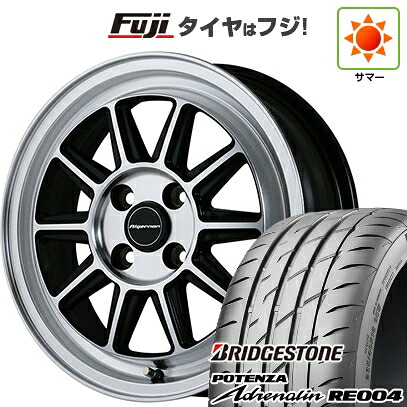 【新品 軽自動車】 夏タイヤ ホイール4本セット 165/55R14 ブリヂストン ポテンザ アドレナリン RE004 ドゥオール アルジェノン フェニーチェ RX-4 4.5J 14インチ(送料無料)｜フジ スペシャルセレクション