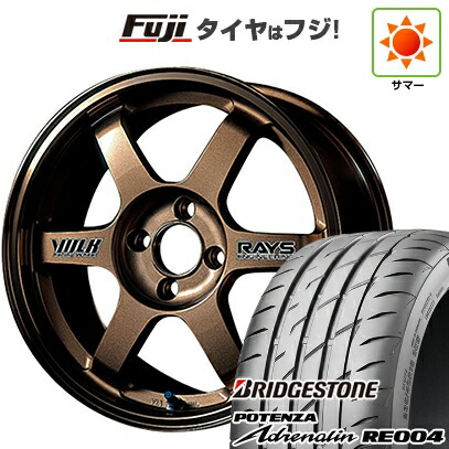 【新品 軽自動車】 夏タイヤ ホイール4本セット 165/55R14 ブリヂストン ポテンザ アドレナリン RE004 RAYS レイズ ボルクレーシング TE37 5J 14インチ(送料無料)|フジ スペシャルセレクション