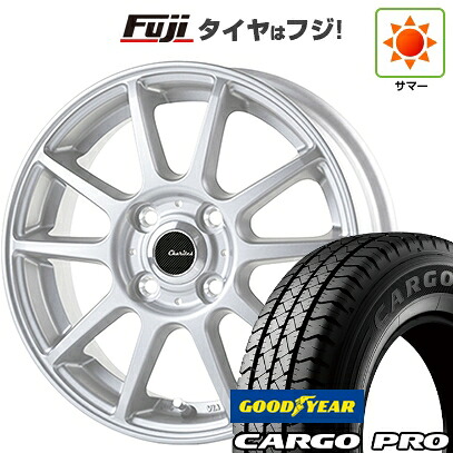 【新品 軽自動車】軽トラ 軽バン 夏タイヤ ホイール4本セット 145/80R12 80/78N グッドイヤー カーゴ プロ(限定) テクノピア カリテス S10 4J 12インチ(送料無料)｜フジ スペシャルセレクション
