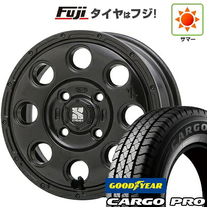 【新品 軽自動車】軽トラ 軽バン 夏タイヤ ホイール4本セット 145/80R12 80/78N グッドイヤー カーゴ プロ(限定) MLJ エクストリームJ KK03 3.5J 12インチ(送料無料)|フジ スペシャルセレクション