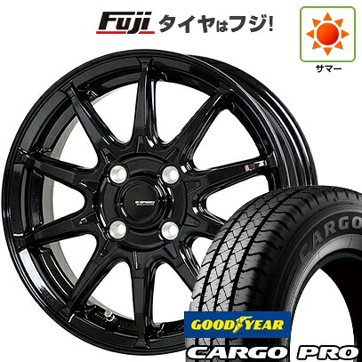 【新品 軽自動車】軽トラ 軽バン 夏タイヤ ホイール4本セット 145/80R12 80/78N グッドイヤー カーゴ プロ(限定) ホットスタッフ ジースピード G-05 3.5J 12インチ(送料無料)｜フジ スペシャルセレクション