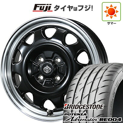 【新品 軽自動車】 夏タイヤ ホイール4本セット 165/55R14 ブリヂストン ポテンザ アドレナリン RE004 トピー ランドフット SWZ 数量限定 4.5J 14インチ(送料無料)｜フジ スペシャルセレクション