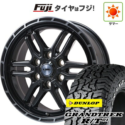 【新品】ランクル250/ランクル300 夏タイヤ ホイール4本セット 265/65R18 ダンロップ グラントレック R/T01 RWL/RBL LEHRMEISTER LMG ベレッタ(グロスブラック/ブラッククリアリム)トヨタ 8J 18インチ(送料無料)｜フジ スペシャルセレクション 110,500円