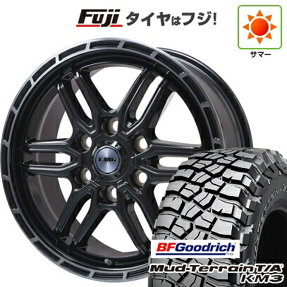 【新品】ランクル250 夏タイヤ ホイール4本セット 275/70R18 BFグッドリッチ マッドテレーンT/A KM3 LEHRMEISTER LMG ベレッタ(グロスブラック/ブラッククリアリム)トヨタ 8J 18インチ(送料無料)｜フジ スペシャルセレクション