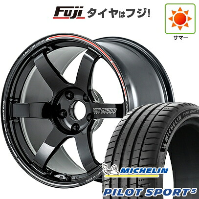 【新品】シビック タイプR(FL5) 夏タイヤ ホイール4本セット 265/35R18 ミシュラン パイロット スポーツ5 RAYS レイズ ボルクレーシング TE37 サーガ S-plus TIME ATTACK 9.5J 18インチ(送料無料)｜フジ スペシャルセレクション
