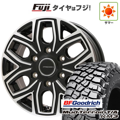 【新品】プラド/ハイラックス 夏タイヤ ホイール4本セット 265/70R17 BFグッドリッチ マッドテレーンT/A KM3 プレミックス 飛車(ブラックポリッシュ) 8J 17インチ(送料無料)|フジ スペシャルセレクション