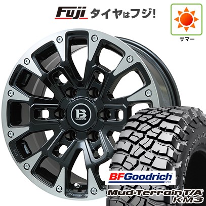 【新品国産車用6穴139.7】 夏タイヤ ホイール4本セット 285/65R18 BFグッドリッチ マッドテレーンT/A KM3 ビッグウエイ B-LUGNAS BRD(ブラックポリッシュ/ブラッククリア) 8J 18インチ(送料無料)｜フジ スペシャルセレクション