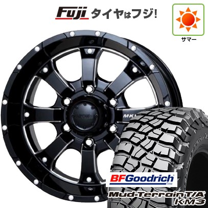【新品国産車用6穴139.7】 夏タイヤ ホイール4本セット 265/70R16 BFグッドリッチ マッドテレーンT/A KM3 トライスター MKW MK-46 M/L+ 8J 16インチ(送料無料)
