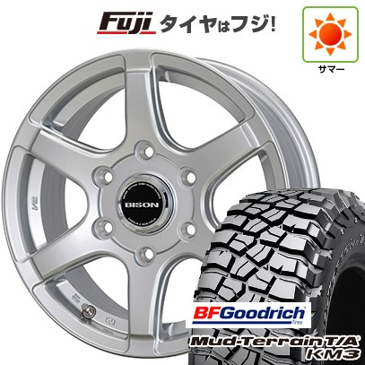 【新品】プラド/ハイラックス 夏タイヤ ホイール4本セット 265/70R17 BFグッドリッチ マッドテレーンT/A KM3 ホットスタッフ バイソン BN-04 7.5J 17インチ(送料無料)｜フジ スペシャルセレクション