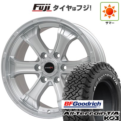 【新品】プラド/ハイラックス 夏タイヤ ホイール4本セット 265/65R17 BFグッドリッチ オールテレーンT/A KO3 RWL ビッグウエイ B-MUD K(シルバー) トヨタ車専用 7.5J 17インチ(送料無料)|フジ スペシャルセレクション
