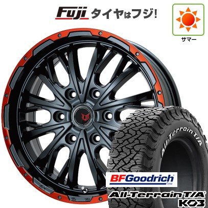 【新品国産車用6穴139.7】 夏タイヤ ホイール4本セット 285/70R17 BFグッドリッチ オールテレーンT/A KO3 RWL レアマイスター LMG ヴァスティア(グロスブラック/レッドリム) 8J 17インチ(送料無料)｜フジ スペシャルセレクション