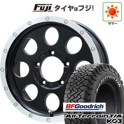 【新品】ジムニーシエラ/ジムニーノマド 夏タイヤ ホイール4本セット 225/70R16 BFグッドリッチ オールテレーンT/A KO3 RWL レアマイスター LMG CS-8 グロスブラック/リムポリッシュ 6J 16インチ(送料無料)