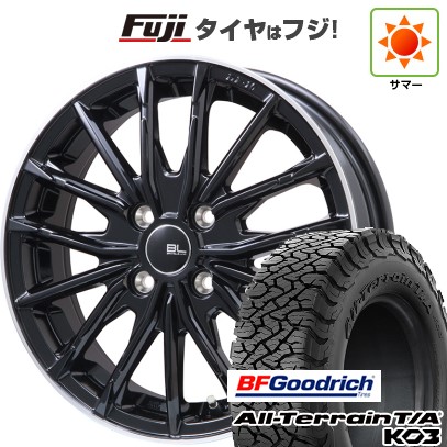 【新品国産車用5穴114.3】 夏タイヤ ホイール4本セット 215/65R16 BFグッドリッチ オールテレーンT/A KO3 RBL ブランドルライン DF-10M グロスブラック/リムポリッシュ 6.5J 16インチ(送料無料)