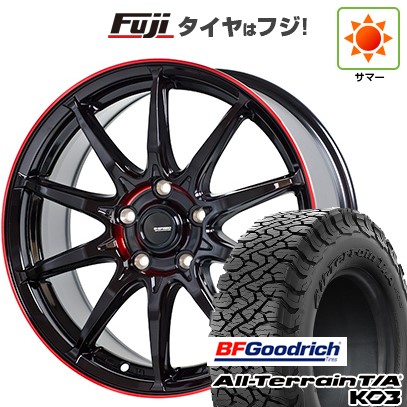 【新品国産車用5穴114.3】 夏タイヤ ホイール4本セット 225/65R17 BFグッドリッチ オールテレーンT/A KO3 RBL ホットスタッフ ジースピード P-05R 7J 17インチ(送料無料)｜フジ スペシャルセレクション 110,100円