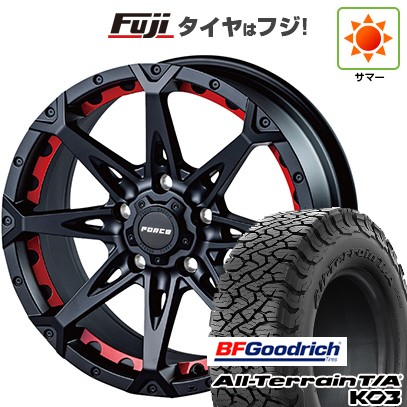 【新品国産車用5穴114.3】 夏タイヤ ホイール4本セット 225/65R17 BFグッドリッチ オールテレーンT/A KO3 RBL フォース デナリ 7.5J 17インチ(送料無料) 128,100円