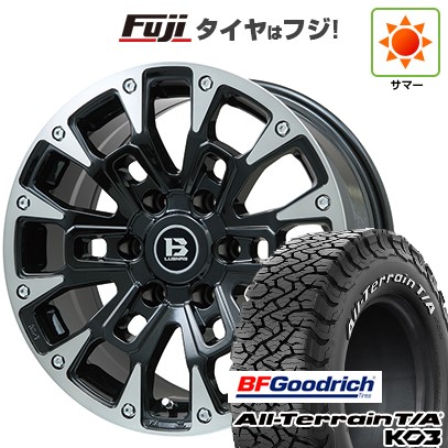 【新品国産車用6穴139.7】 夏タイヤ ホイール4本セット 285/70R17 BFグッドリッチ オールテレーンT/A KO3 RWL ビッグウエイ B-LUGNAS BRD(ブラックポリッシュ/ブラッククリア) 8J 17インチ(送料無料)|フジ スペシャルセレクション