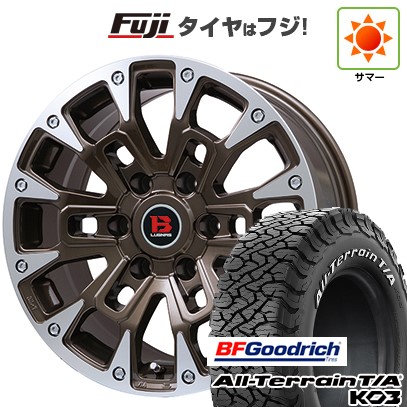 【新品国産車用6穴139.7】 夏タイヤ ホイール4本セット 285/70R17 BFグッドリッチ オールテレーンT/A KO3 RWL ビッグウエイ B-LUGNAS BRD(ブロンズポリッシュ) 8J 17インチ(送料無料)|フジ スペシャルセレクション