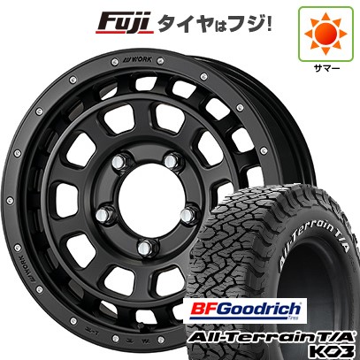 【新品】ジムニー 夏タイヤ ホイール4本セット 175/80R16 BFグッドリッチ オールテレーンT/A KO3 RWL WORK ワーク クラッグ ティーグラビック SHADOW EDITION 限定 5.5J 16インチ(送料無料)|フジ スペシャルセレクション