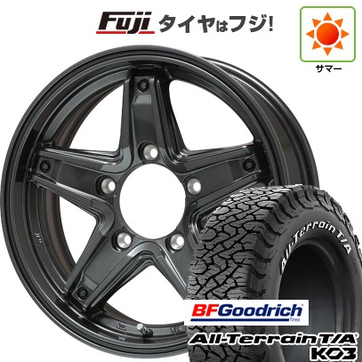 【新品】ジムニー 夏タイヤ ホイール4本セット 175/80R16 BFグッドリッチ オールテレーンT/A KO3 RWL レアマイスター LMG エトナ(ディープグレー) 5.5J 16インチ(送料無料) 68,200円