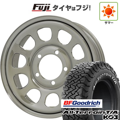 【新品】ジムニー 夏タイヤ ホイール4本セット 175/80R16 BFグッドリッチ オールテレーンT/A KO3 RWL モリタ デイトナズ G2 クローム 5.5J 16インチ(送料無料)