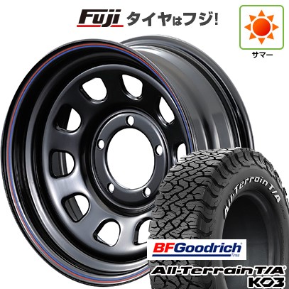【新品】ジムニーシエラ/ジムニーノマド 夏タイヤ ホイール4本セット 225/70R16 BFグッドリッチ オールテレーンT/A KO3 RWL モーターファーム DAYTONA 6J 16インチ(送料無料)|フジ スペシャルセレクション