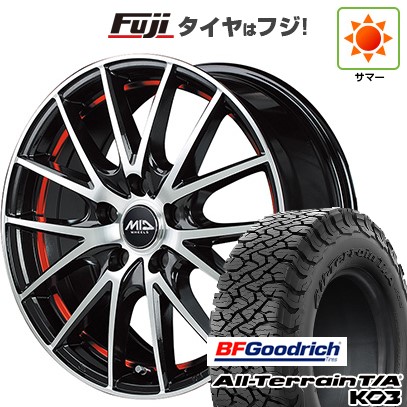 【新品国産車用5穴114.3】 夏タイヤ ホイール4本セット 225/65R17 BFグッドリッチ オールテレーンT/A KO3 RBL MID WHEELS RX27 7J 17インチ(送料無料)
