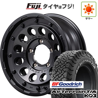 【新品】ジムニーシエラ/ジムニーノマド 夏タイヤ ホイール4本セット 215/70R16 BFグッドリッチ オールテレーンT/A KO3 RWL MID WHEELS NITRO POWER H12 ショットガン 6J 16インチ(送料無料)|フジ スペシャルセレクション
