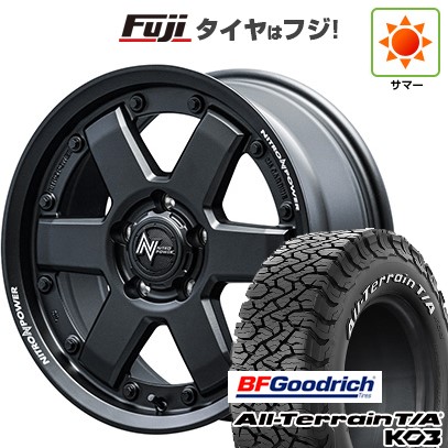 【新品】デリカD5 夏タイヤ ホイール4本セット 215/70R16 BFグッドリッチ オールテレーンT/A KO3 RWL MID WHEELS NITRO POWER M6 カービン 7J 16インチ(送料無料)