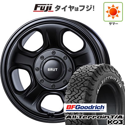 【新品】デリカD5 夏タイヤ ホイール4本セット 245/70R16 BFグッドリッチ オールテレーンT/A KO3 RWL トライスター BRUT BR-33 6.5J 16インチ(送料無料)