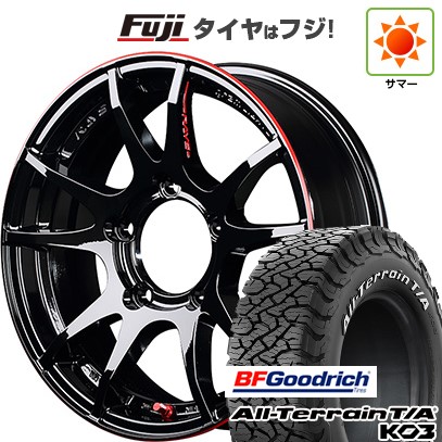 【新品】ジムニー 夏タイヤ ホイール4本セット 175/80R16 BFグッドリッチ オールテレーンT/A KO3 RWL RAYS レイズ グラムライツ 57JV REV LIMIT EDITION 5.5J 16インチ(送料無料)