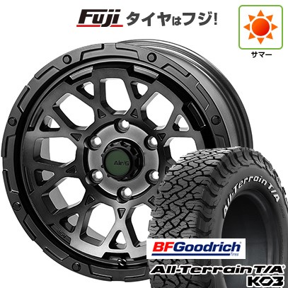 【新品】プラド/ハイラックス 夏タイヤ ホイール4本セット 265/65R17 BFグッドリッチ オールテレーンT/A KO3 RWL フォーバイフォーエンジニア エアージー ロックス ゴーストエディション 8J 17インチ(送料無料)