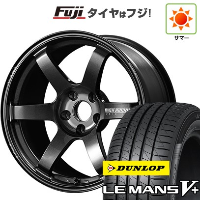 【新品国産車用5穴100】 夏タイヤ ホイール4本セット 215/40R18 ダンロップ ルマン V+(ファイブプラス) RAYS レイズ ボルクレーシング TE37 サーガ S-plus 7.5J 18インチ(送料無料)