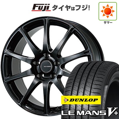 【新品国産車用5穴114.3】 夏タイヤ ホイール4本セット 215/40R18 ダンロップ ルマン V+(ファイブプラス) ブリヂストン エコフォルム CRS23 7.5J 18インチ(送料無料)｜フジ スペシャルセレクション