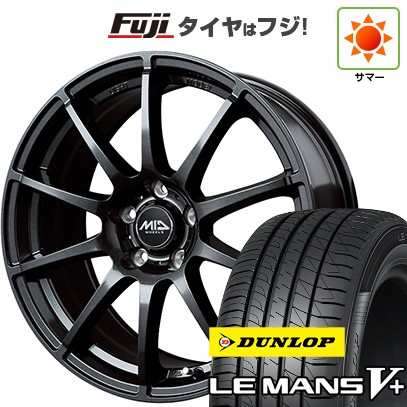 【新品国産車用5穴114.3】 夏タイヤ ホイール4本セット 195/60R16 ダンロップ ルマン V+(ファイブプラス) MID WHEELS スタッグ ストロングガンメタ 6.5J 16インチ(送料無料)