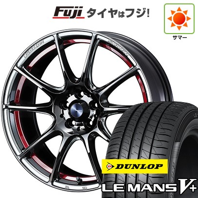 【新品国産車用5穴114.3】 夏タイヤ ホイール4本セット 215/45R18 ダンロップ ルマン V+(ファイブプラス) WEDS ウェッズスポーツ SA-25R 7.5J 18インチ(送料無料)|フジ スペシャルセレクション