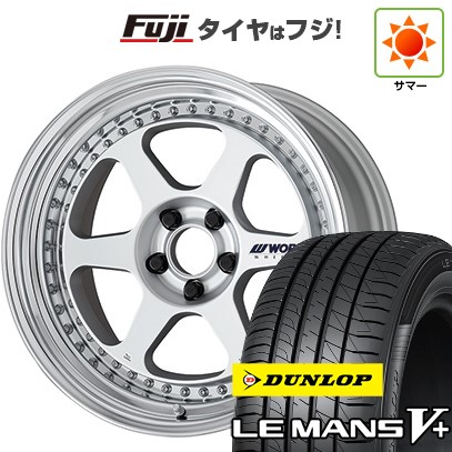 【新品国産車用5穴100】 夏タイヤ ホイール4本セット 225/40R18 ダンロップ ルマン V+(ファイブプラス) WORK ワーク マイスター L1 3P 8J 18インチ(送料無料)