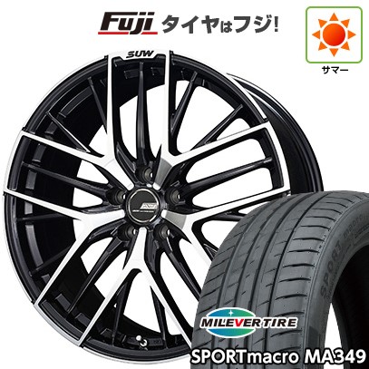 【新品国産車用5穴114.3】 夏タイヤ ホイール4本セット 215/45R18 ミレバー スポーツマクロ MA349（限定） クライメイト SUW アリアS5 7J 18インチ(送料無料)
