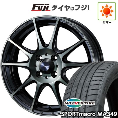 【新品】オーラ 夏タイヤ ホイール4本セット 205/50R17 ミレバー スポーツマクロ MA349（限定） WEDS ウェッズスポーツ SA-25R 7J 17インチ(送料無料)｜フジ スペシャルセレクション