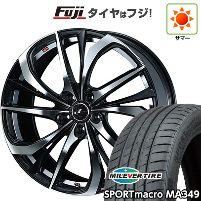 【新品国産車用5穴114.3】 夏タイヤ ホイール4本セット 245/35R20 ミレバー スポーツマクロ MA349(限定) WEDS ウェッズ レオニス TE 8.5J 20インチ(送料無料)|フジ スペシャルセレクション