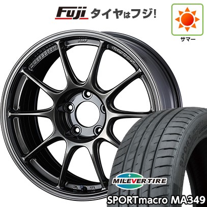 【新品国産車用5穴100】 夏タイヤ ホイール4本セット 205/50R17 ミレバー スポーツマクロ MA349（限定） WEDS ウェッズスポーツ TC-105X 7.5J 17インチ(送料無料)｜フジ スペシャルセレクション