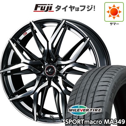 【新品国産車用5穴114.3】 夏タイヤ ホイール4本セット 245/35R20 ミレバー スポーツマクロ MA349(限定) WEDS ウェッズ レオニス LM 8.5J 20インチ(送料無料)|フジ スペシャルセレクション