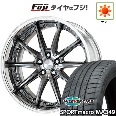 【新品国産車用5穴114.3】 夏タイヤ ホイール4本セット 225/35R20 ミレバー スポーツマクロ MA349(限定) WORK ワーク ランベック LS10 8J 20インチ(送料無料)|フジ スペシャルセレクション