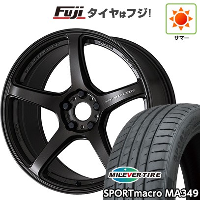 【新品国産車用5穴114.3】 夏タイヤ ホイール4本セット 215/55R17 ミレバー スポーツマクロ MA349(限定) WORK ワーク エモーション T5R 7J 17インチ(送料無料)|フジ スペシャルセレクション